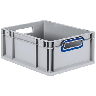 Allit EuroBox 417, 400x300x170 mm, Griffe offen, grau/blau