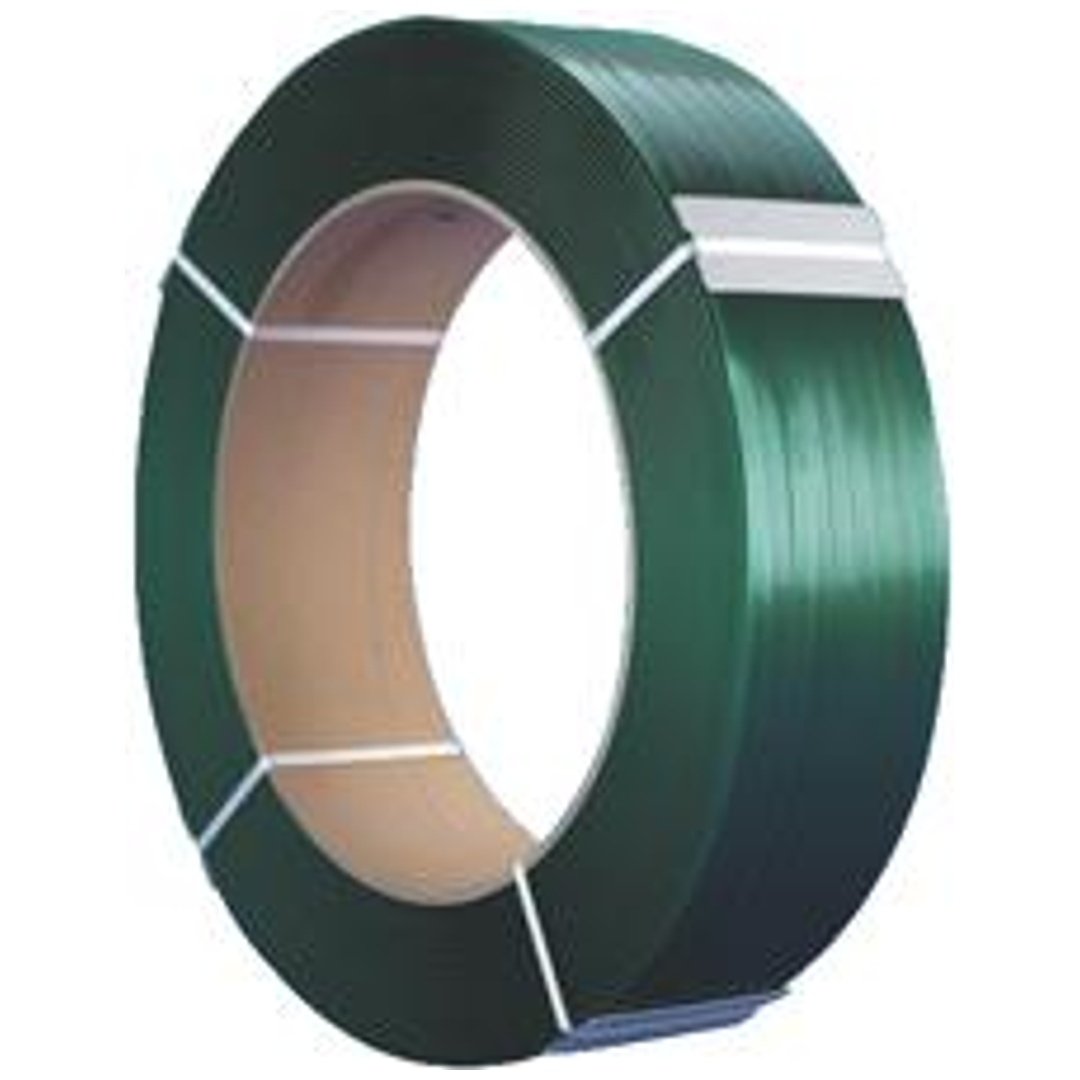 Banholzer PET-Kunststoffband Kern 406mm Maße 16x0,73mm Rolle à 1750m grün Bruchlast 4400N