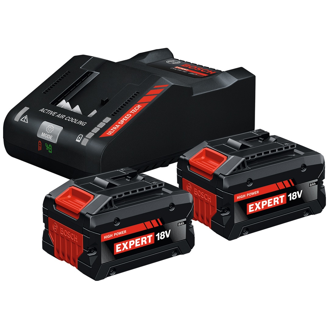 Bosch Professional Bosch Batterie/Ladegerät Set 2x EXBA18V-80 + EXAL18V-160, Karton
