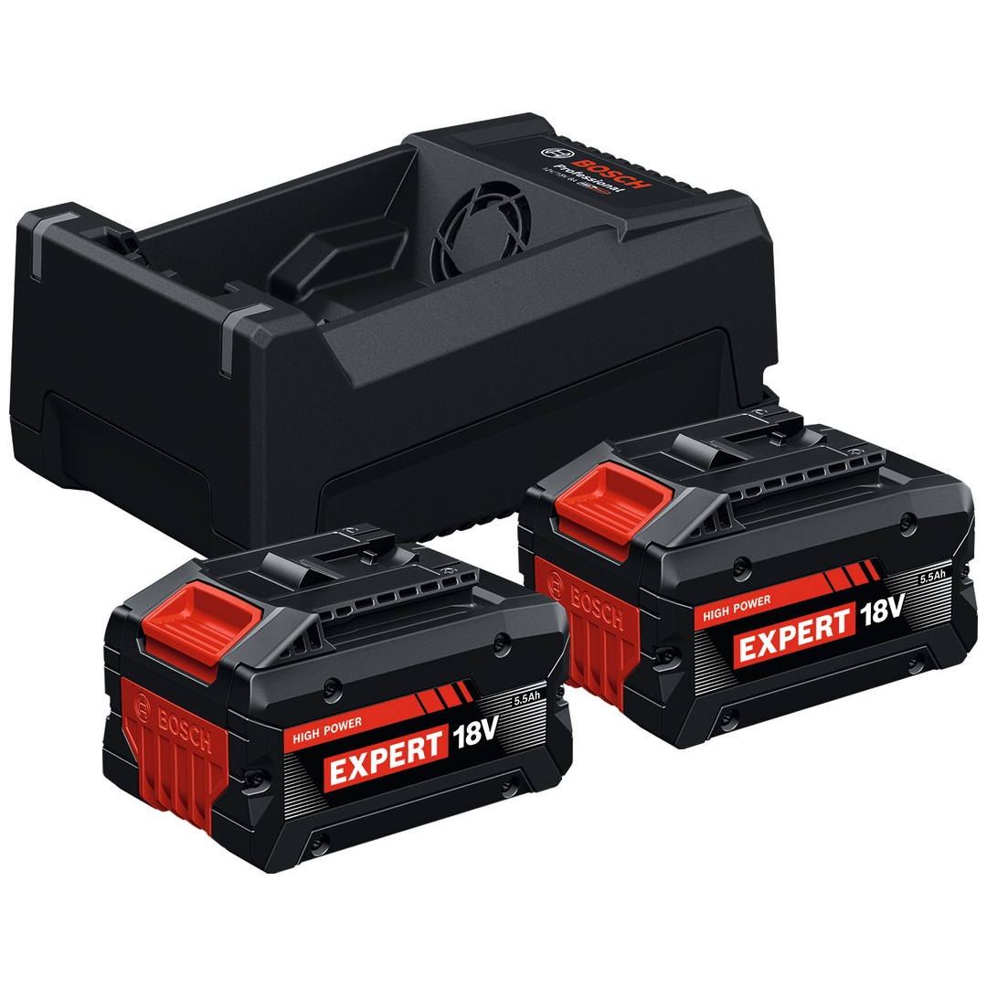 Bosch Professional Bosch Batterie/Ladegerät Set 2x EXBA18V-55 + GAL12V/18V-80, Karton