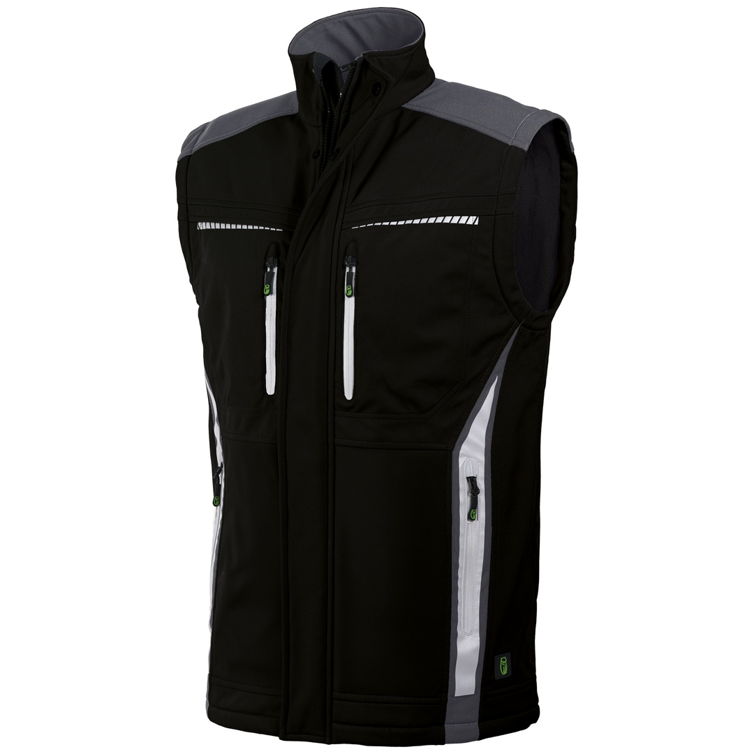 Leibwächter Softshell-Bodywarmer FLEXB Gr. 2XL schwarz/grau