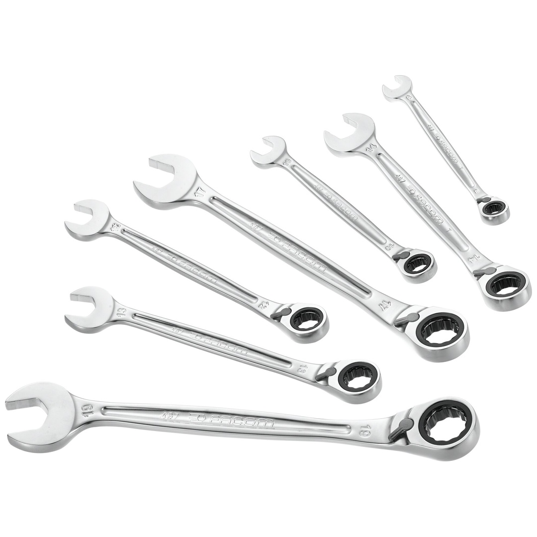 FACOM Knarren-Ring-Maulschlüssel Set 7tl PB
