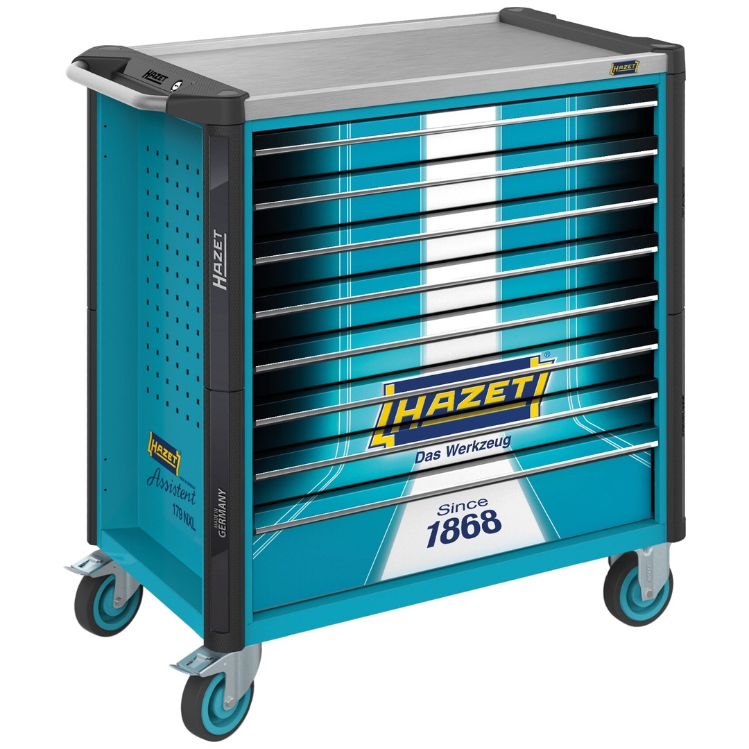 Hazet Werkstattwagen Assistent 179NXL, einzeln 179NXL-8S1, (LxBxH) 959 x 518 x 1020 mm, Schubladen, flach: 7× 81 x 696 x 398 mm, Schubladen, hoch: 1×