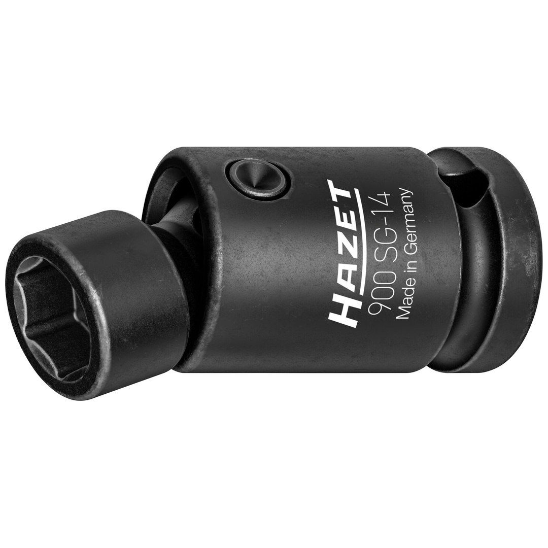 Hazet Schlag-Maschinenschrauber Gelenk-Steckschlüsseleinsatz 1/2 (12,5 mm) Vierkant hohl, Außen Sechskant-Tractionsprofil, SW 14 mm