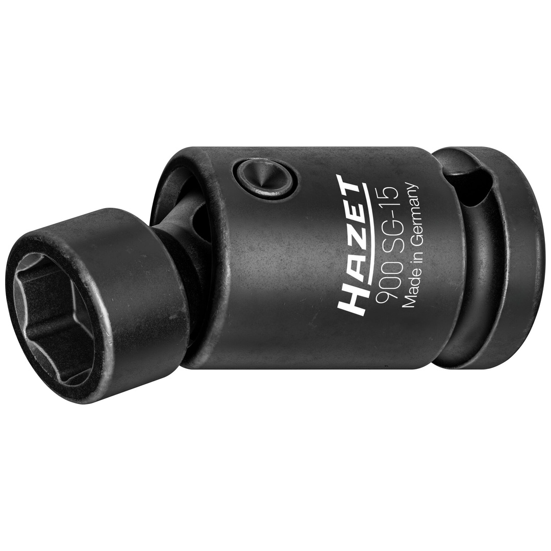 Hazet Schlag-Maschinenschrauber Gelenk-Steckschlüsseleinsatz 1/2 (12,5 mm) Vierkant hohl, Außen Sechskant-Tractionsprofil, SW 15 mm