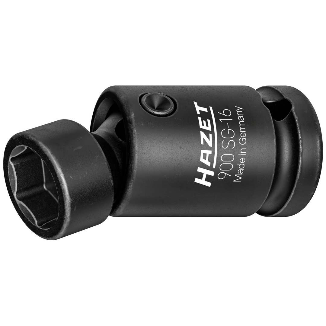 Hazet Schlag-Maschinenschrauber Gelenk-Steckschlüsseleinsatz 1/2 (12,5 mm) Vierkant hohl, Außen Sechskant-Tractionsprofil, SW 16 mm