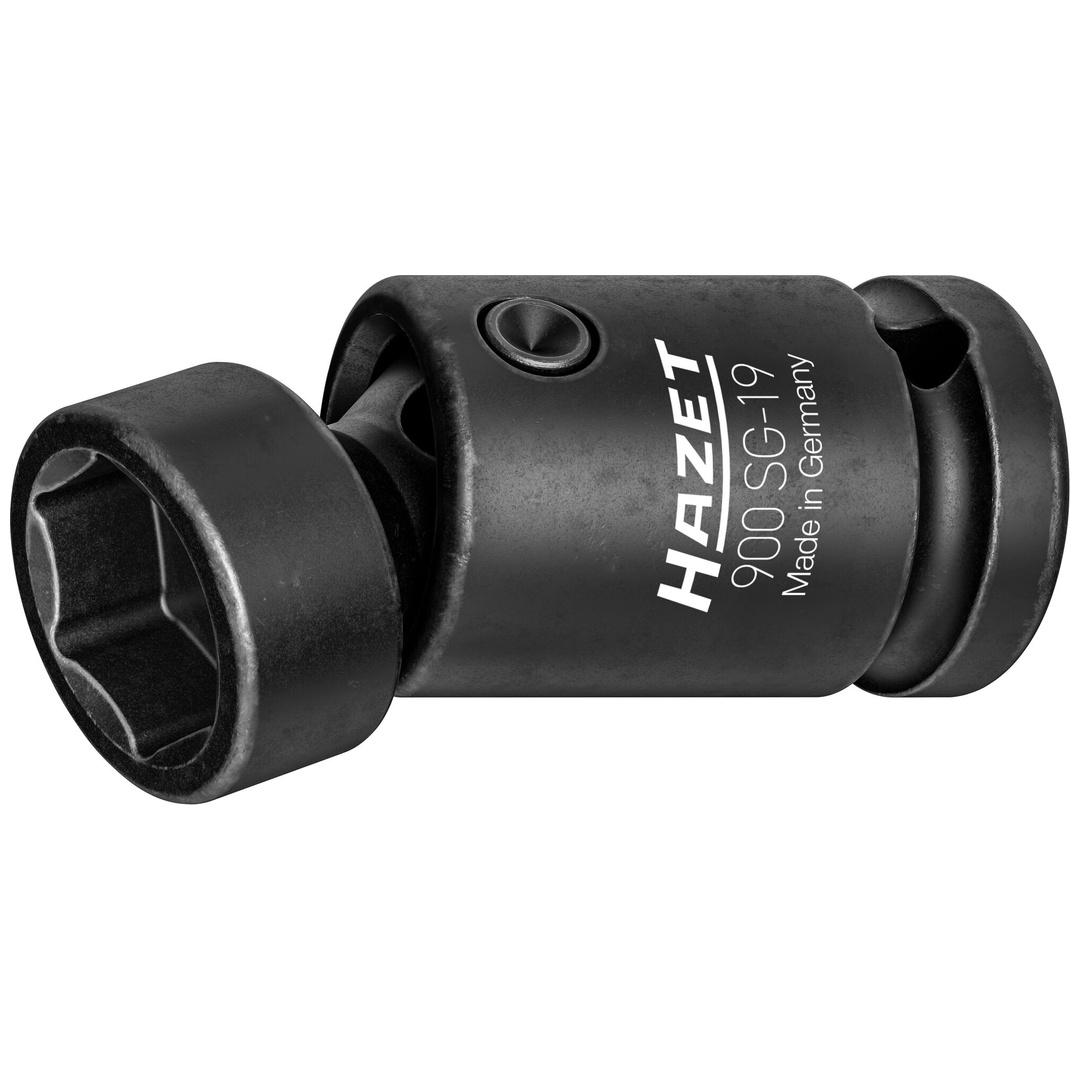 Hazet Schlag-Maschinenschrauber Gelenk-Steckschlüsseleinsatz 1/2 (12,5 mm) Vierkant hohl, Außen Sechskant-Tractionsprofil, SW 19 mm