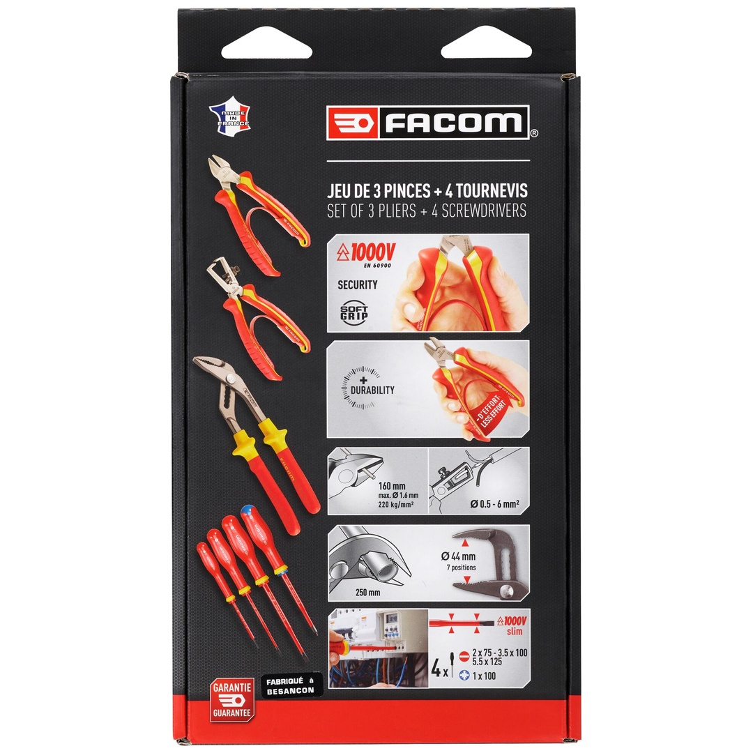 FACOM Zangen/Schraubendreher Set 7-tlg. PB