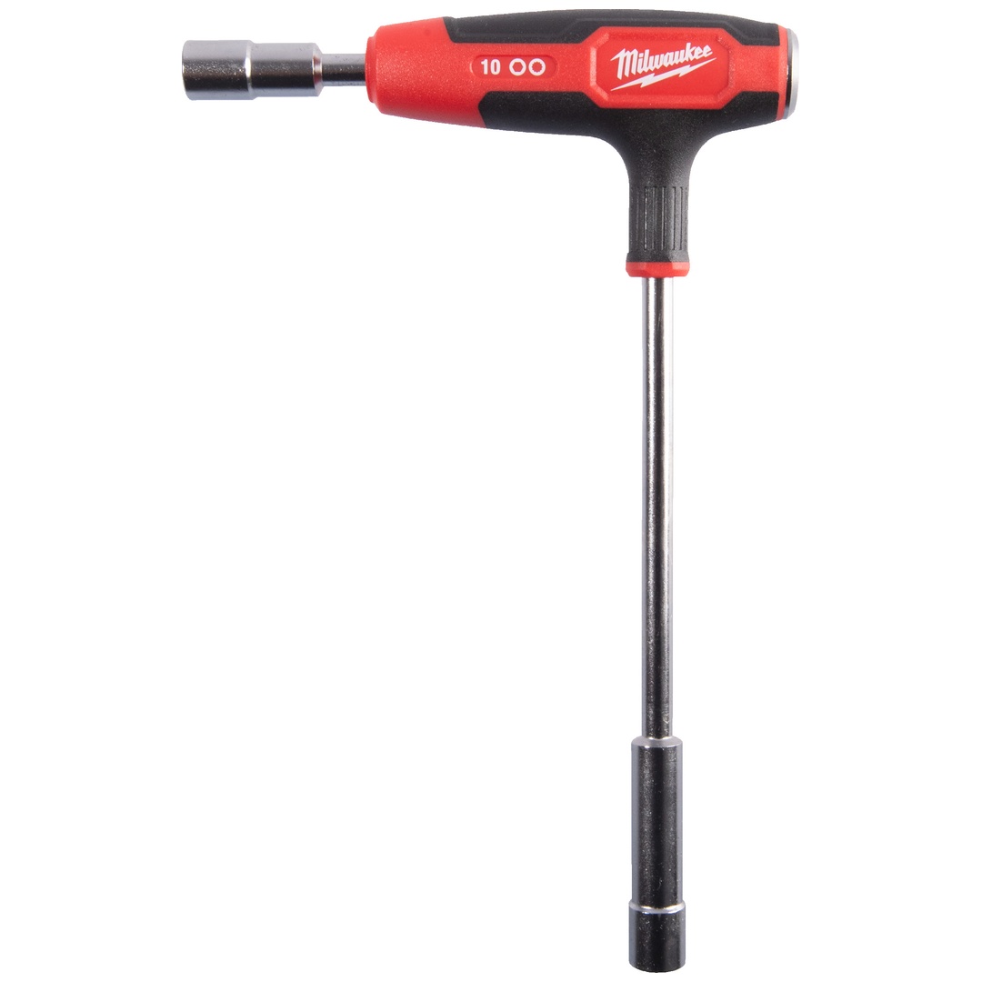 Milwaukee T-Griff Steckschlüssel mit Softgrip-Auflage, 10 mm