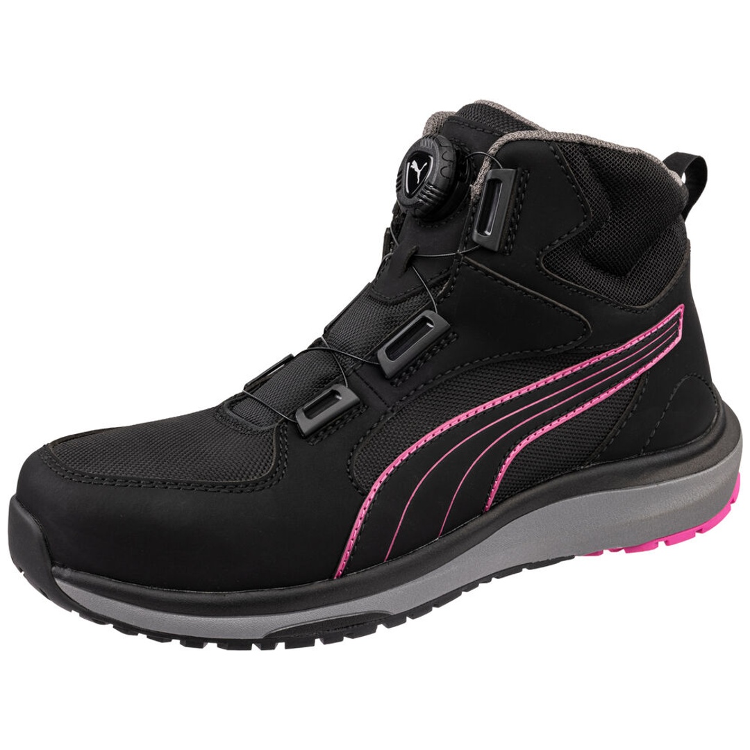 Puma Safety Puma Sicherheitsstiefel Aspire Disc Mid 632950 S3S Esd Hro Sr Gr. 37 Schwarz/pink