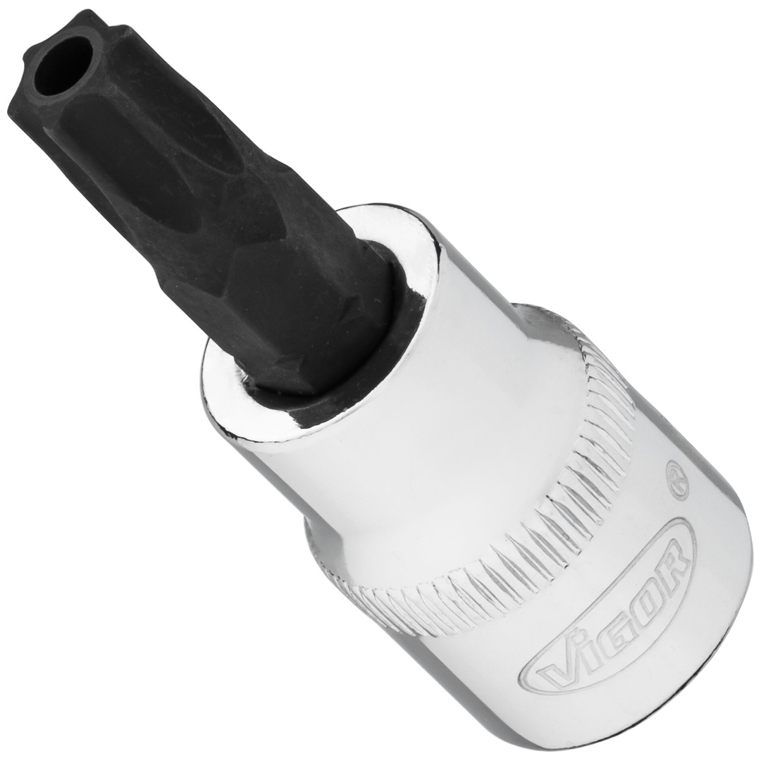 VIGOR Schraubendrehereinsatz, V2194N, 3/8 (10 mm) Vierkant hohl, Tamper Resistant TX Profil, SW T45H