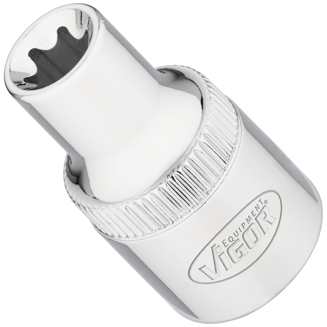 VIGOR Steckschlüsseleinsatz, 1/2 (12,5 mm) Vierkant hohl, Außen TX Profil, SW E10