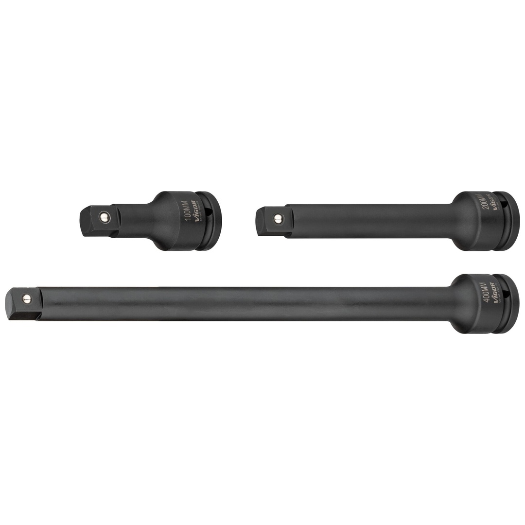 VIGOR Schlagschrauber Verlängerung Satz, 3/4 (20 mm) Vierkant hohl, 3/4 (20 mm) Vierkant massiv, 3-tlg., Anzahl Werkzeuge: 3