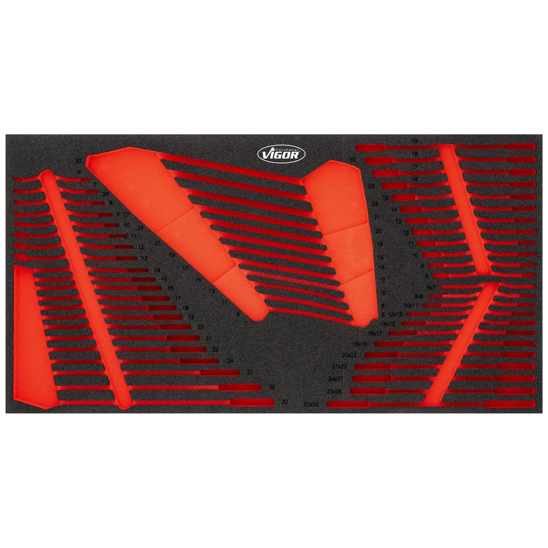 VIGOR Schraubenschlüssel-Einlage, leer, Xl, (LxBxH) 750 x 393 x 35 mm