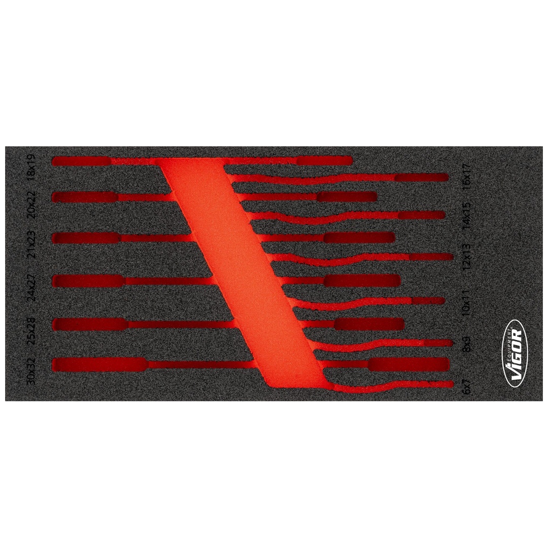 VIGOR Weichschaumeinlage, leer, V6721N-L, (LxBxH) 393 x 188 x 35 mm