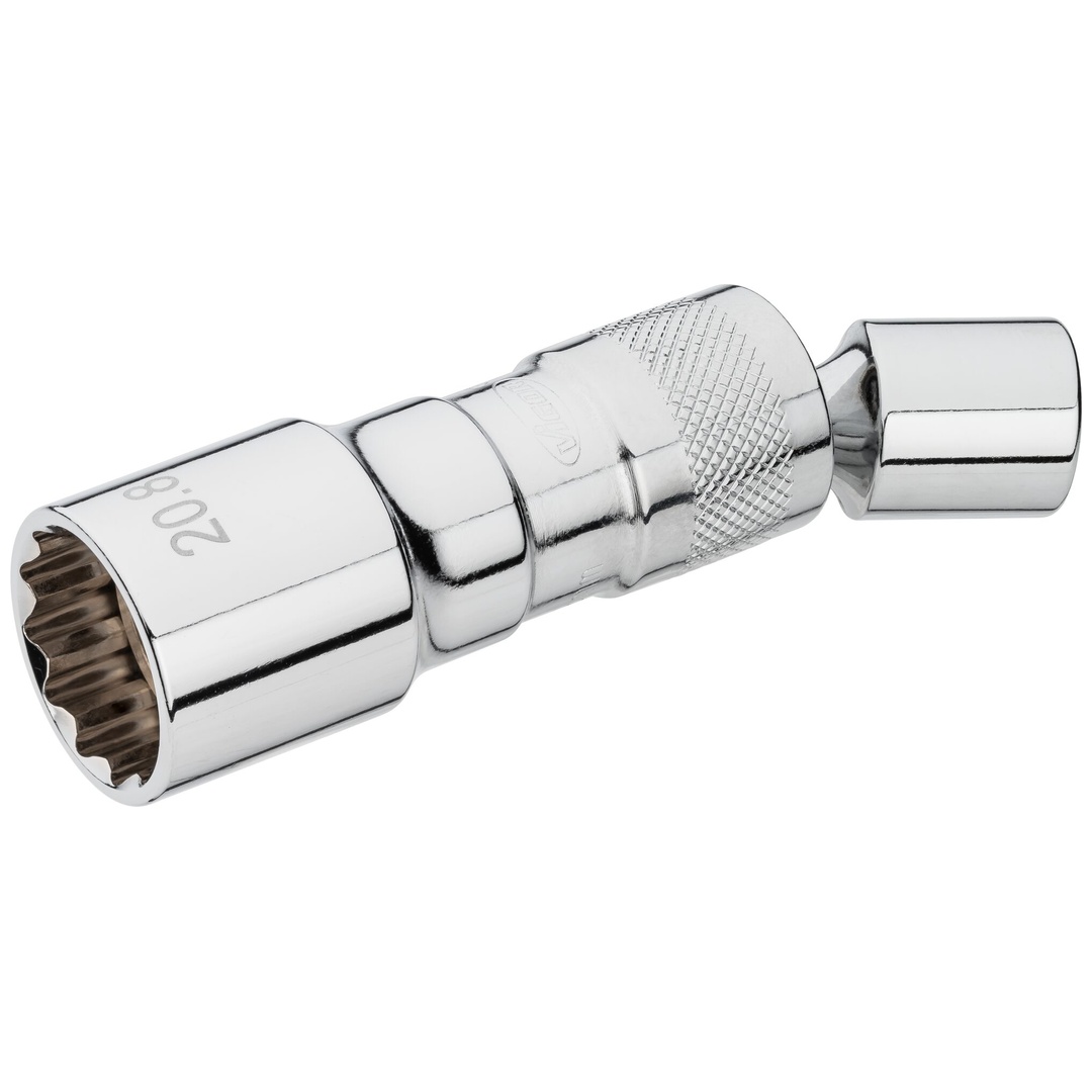 VIGOR Zündkerzen-Einsatz, 3/8 (10 mm) Vierkant hohl, Außen Doppelsechskant Profil, SW 20,8 mm
