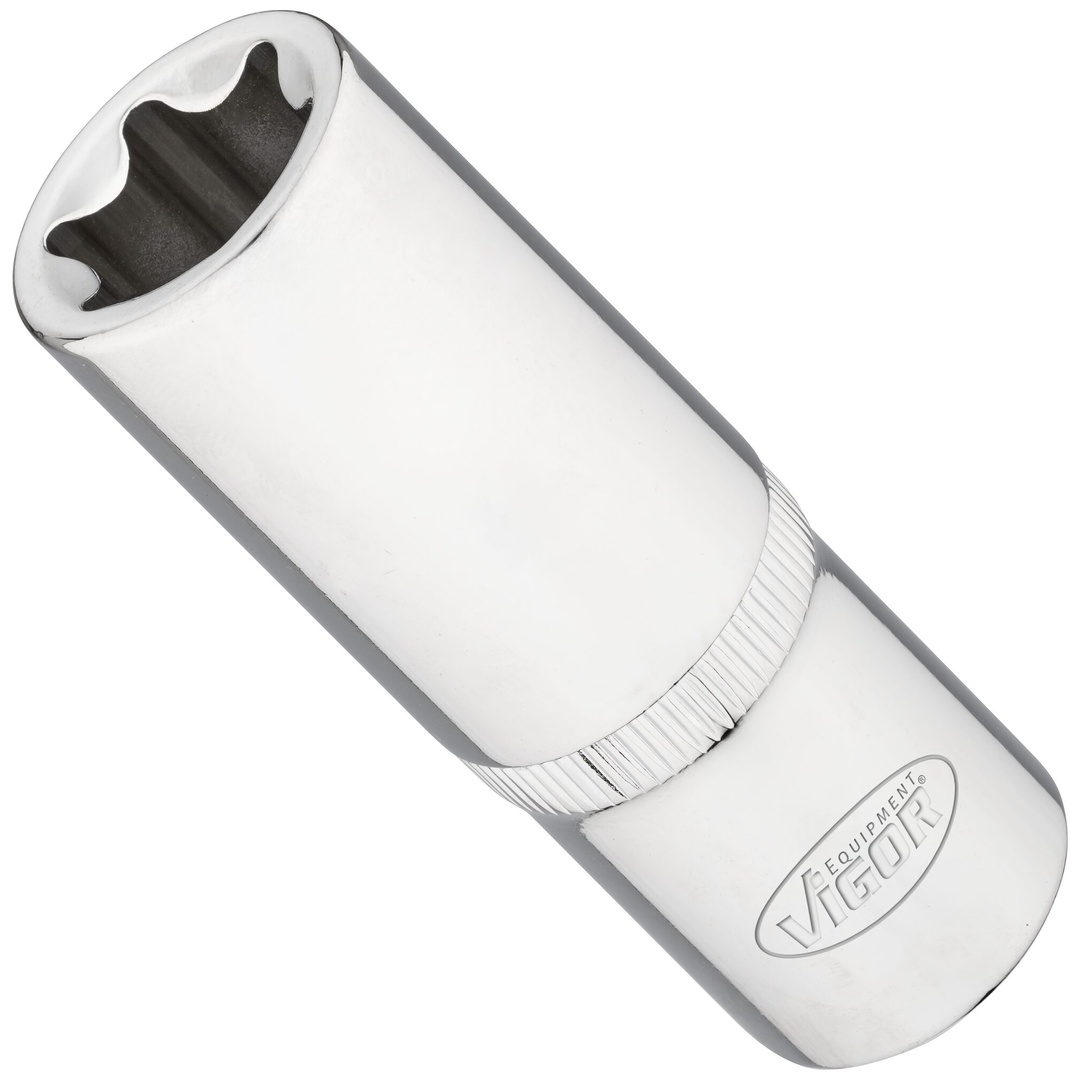 VIGOR Steckschlüsseleinsatz, lang, 1/2 (12,5 mm) Vierkant hohl, Außen TX Profil, SW E24