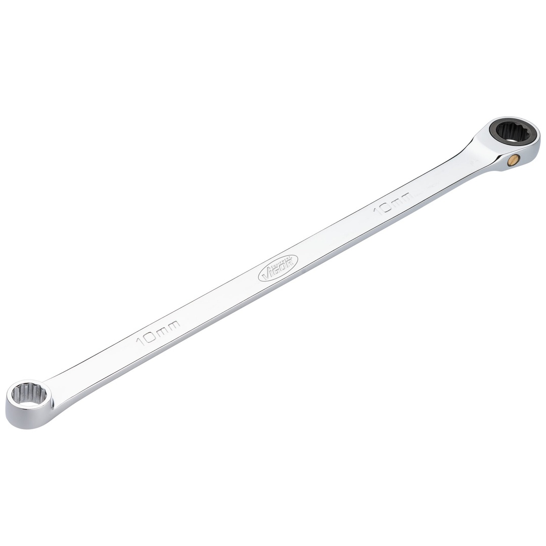 VIGOR Ratschen-Ringschlüssel, extra lang, SW 10 mm
