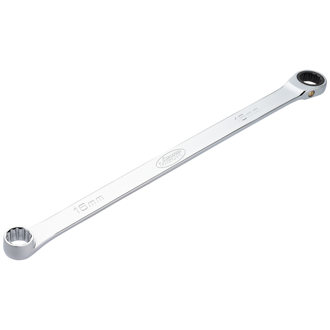 VIGOR Ratschen-Ringschlüssel, extra lang, SW 16 mm