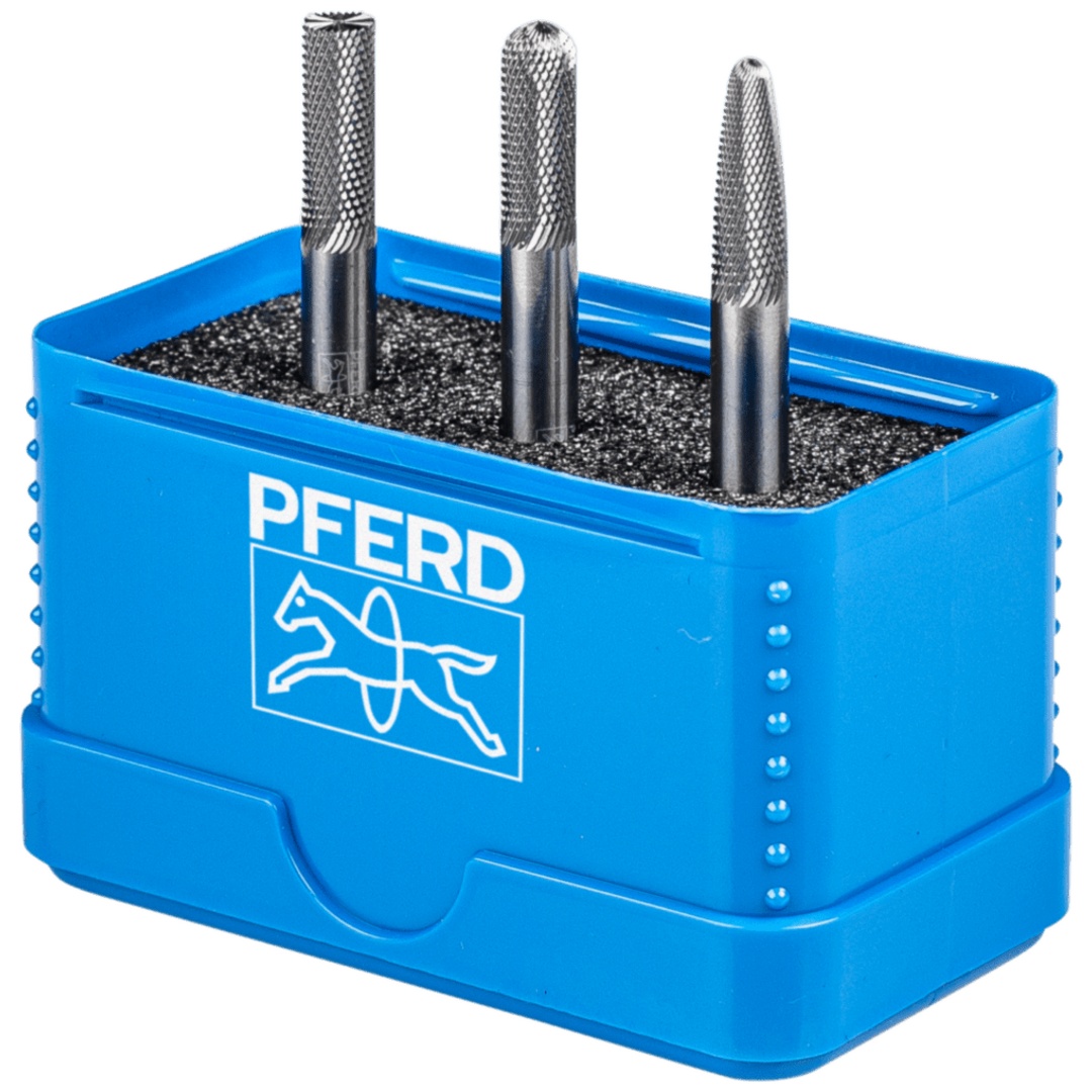 PFERD TOOLS Hartmetall Hochleistungskleinfrässtift Set 1306 MICRO 3-tlg. Ø 6mm Schaft-Ø 6mm Feinbearbeitung