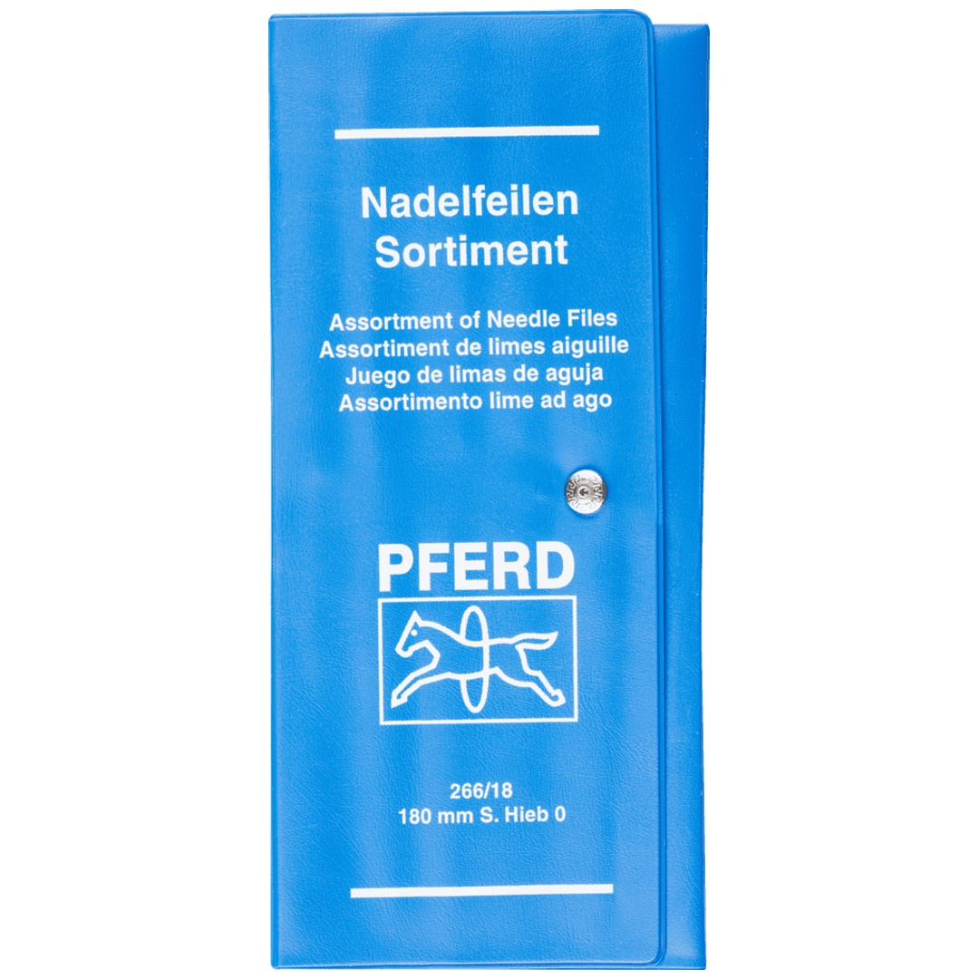 PFERD TOOLS Präzisions-Nadelfeilen-Set 12-tlg. in Rolltasche 180mm Schweizer Hieb 0, grob