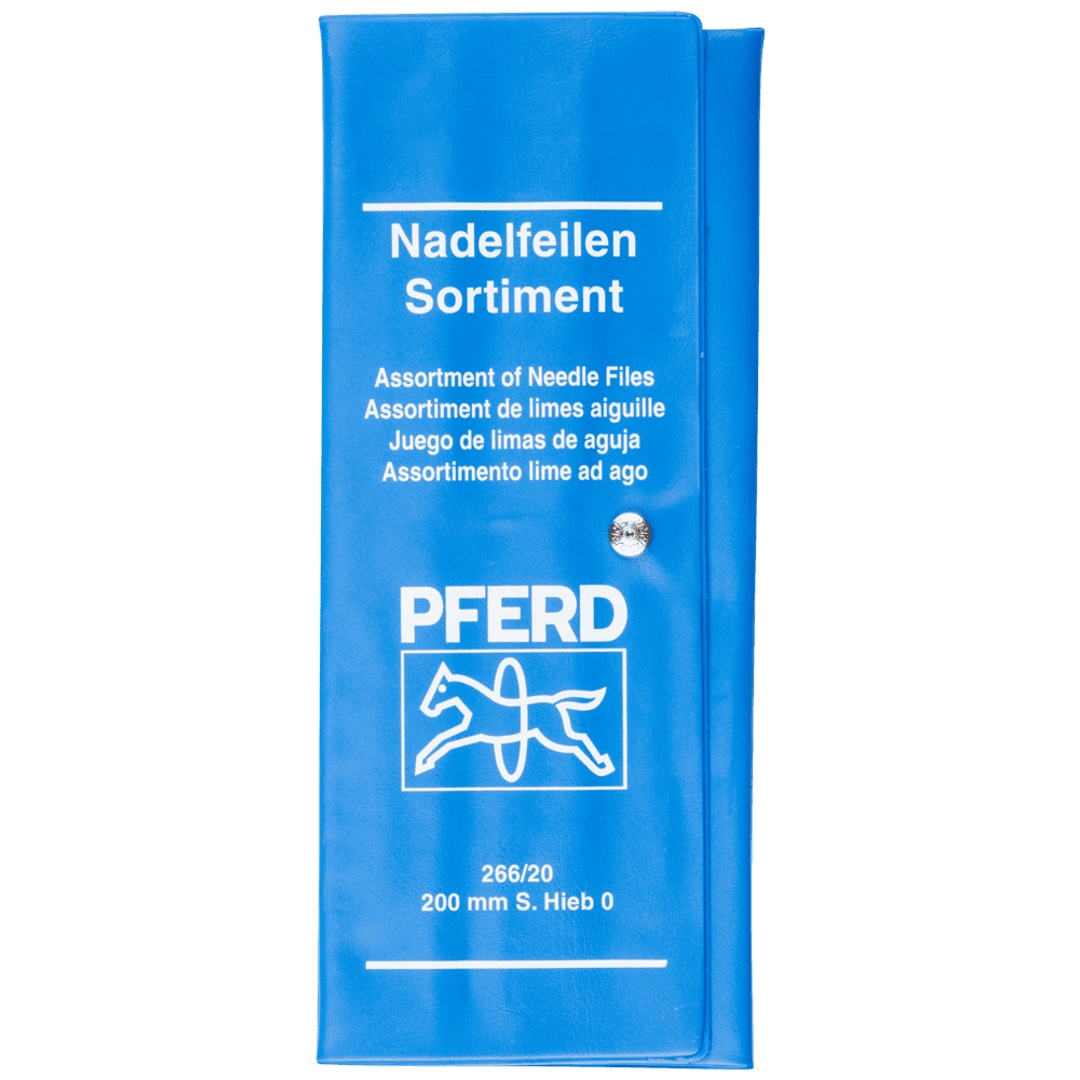 PFERD TOOLS Präzisions-Nadelfeilen-Set 12-tlg. in Rolltasche 200mm Schweizer Hieb 0, grob