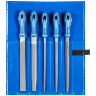 PFERD TOOLS Werkstattfeilen-Set WR 5-tlg. in Rolltasche 250mm Hieb 1 für grobe Zerspanung, Schruppen