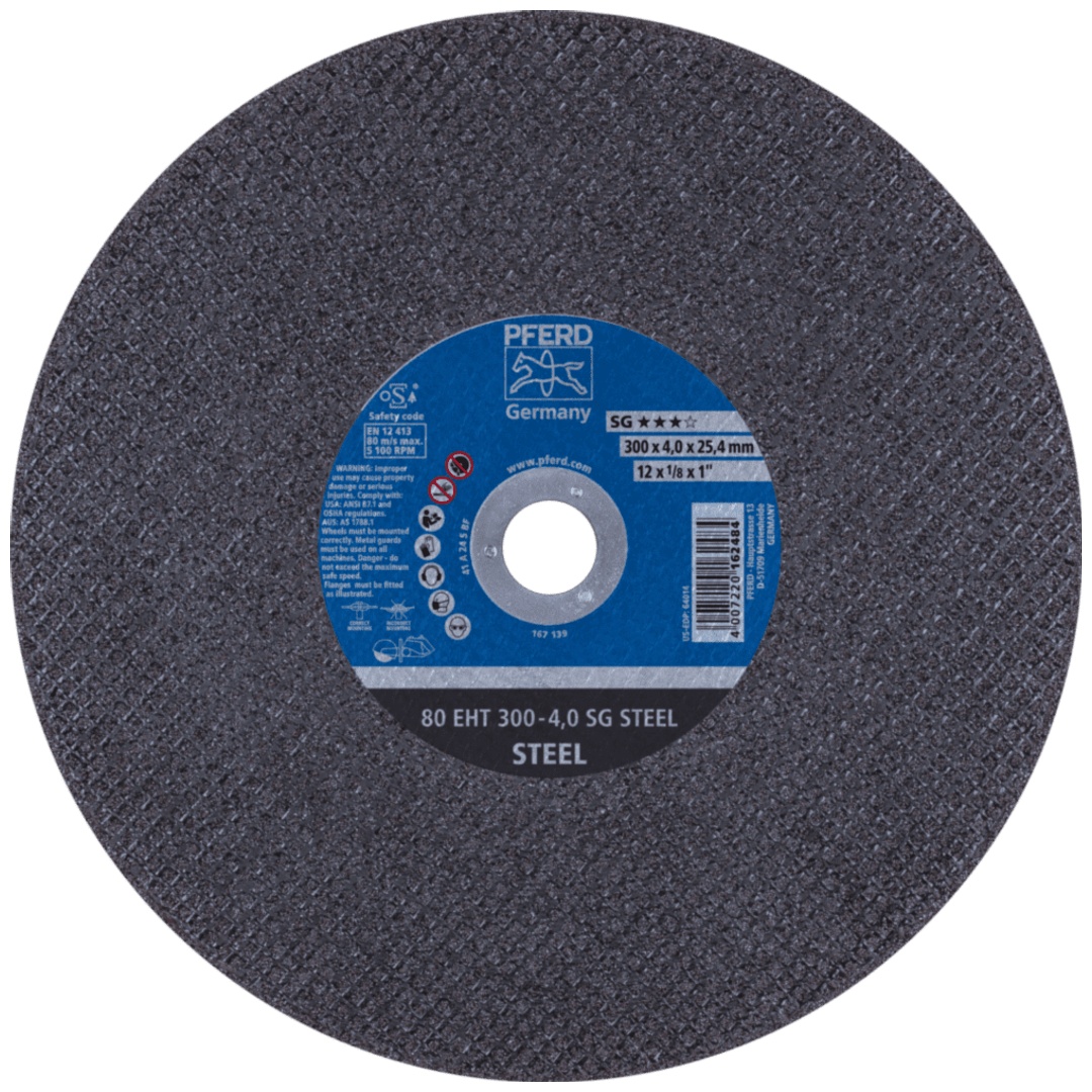 PFERD TOOLS Trennscheibe Trennschleifer EHT 300x4,0x25,4 mm SG STEEL für Stahl (80 m/s)