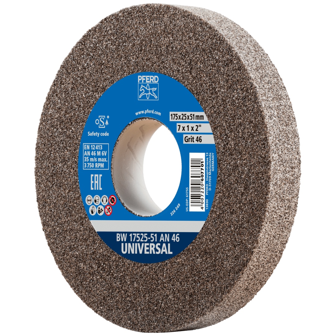 PFERD TOOLS Schleifbockscheibe Ø 175x25mm Bohrung-Ø 51mm A46 für universelle Schleifaufgaben