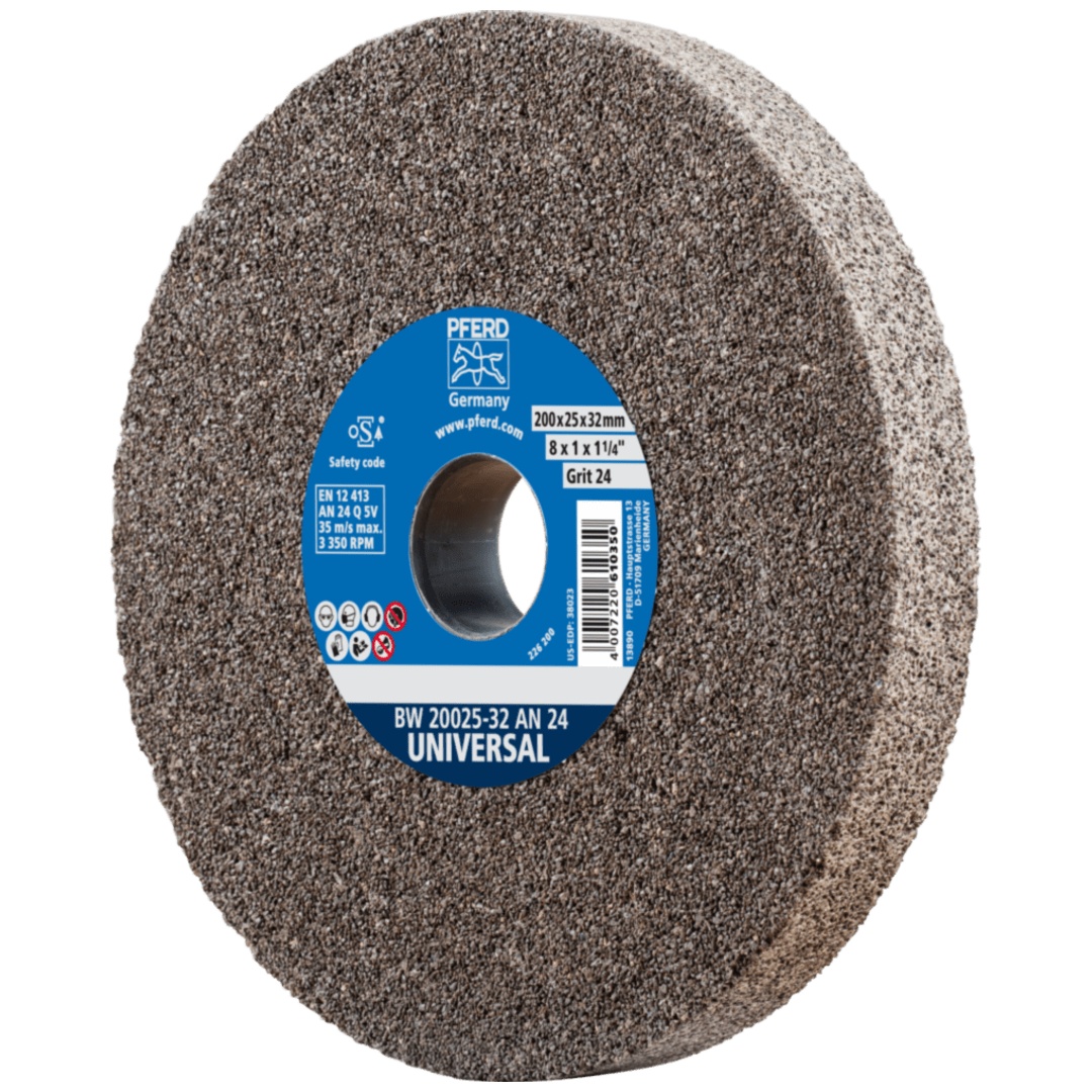 PFERD TOOLS Schleifbockscheibe Ø 200x25 mm Bohrung-Ø 51 mm A24 für universelle Schleifaufgaben