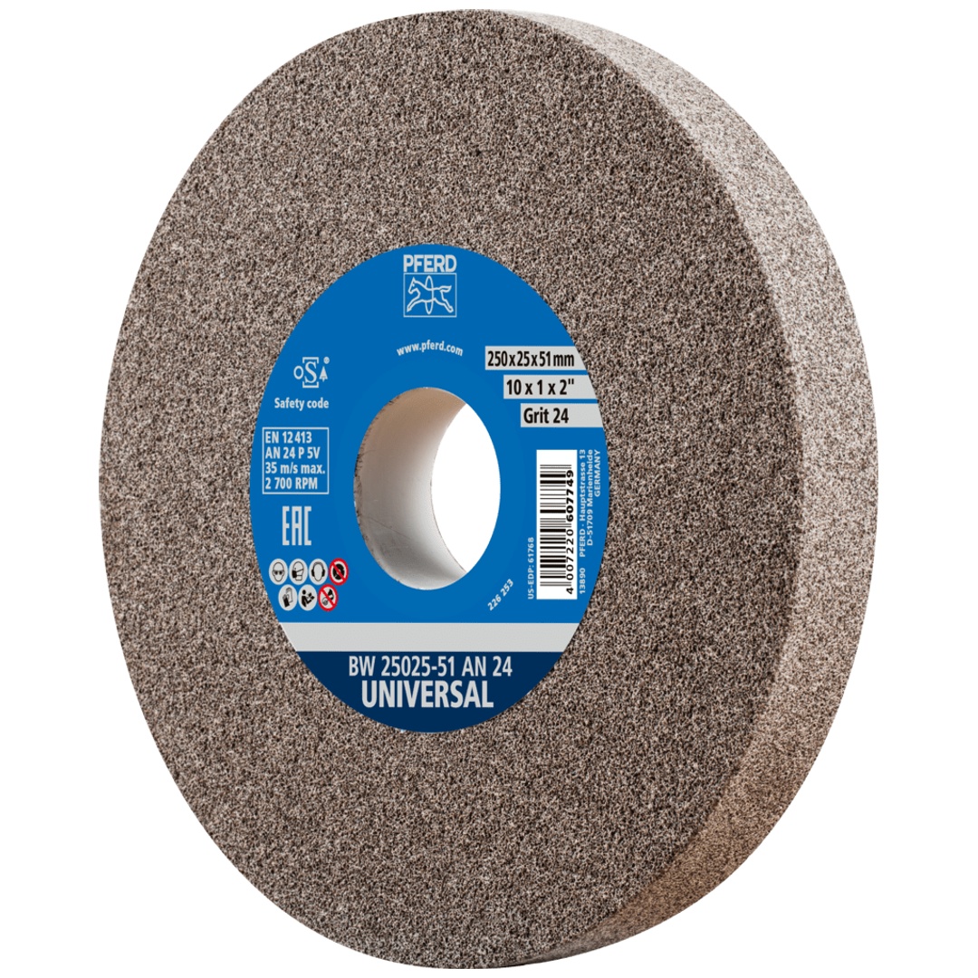 PFERD TOOLS Schleifbockscheibe Ø 250x25mm Bohrung-Ø 51mm A24 für universelle Schleifaufgaben