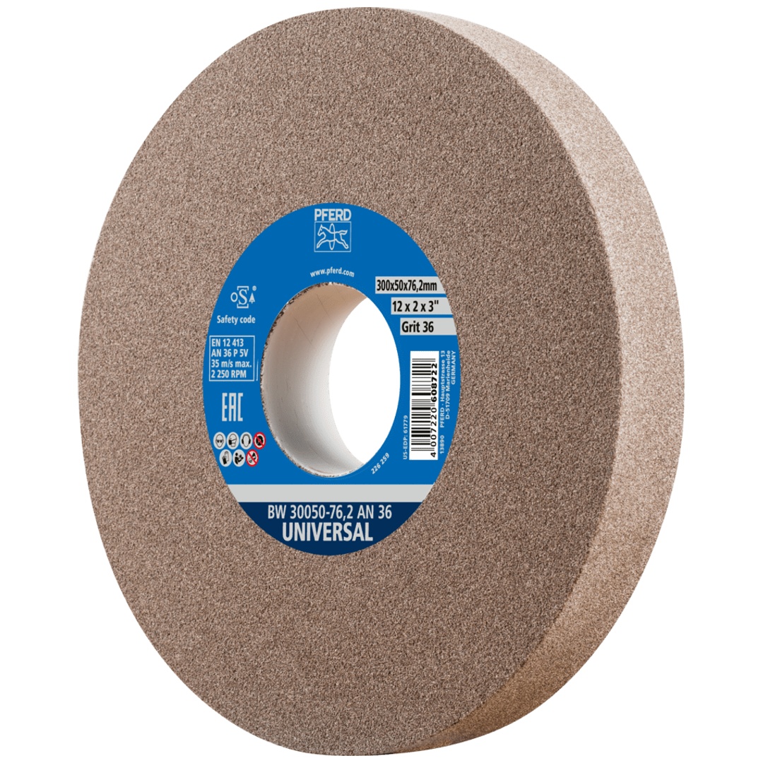 PFERD TOOLS Schleifbockscheibe Ø 300x50mm Bohrung-Ø 76,2mm A36 für universelle Schleifaufgaben