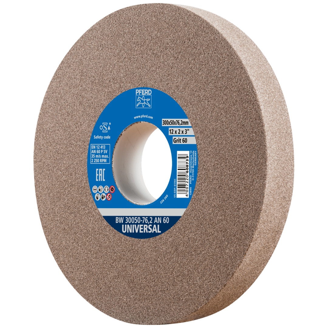 PFERD TOOLS Schleifbockscheibe Ø 300x50mm Bohrung-Ø 76,2mm A60 für universelle Schleifaufgaben