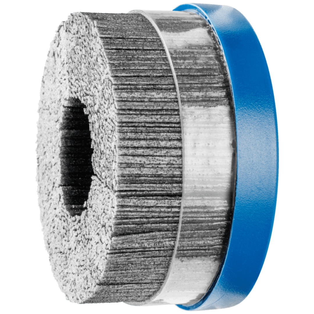 PFERD TOOLS COMPOSITE Tellerbürste DBUR Ø 100x22,2 mm Bohrung SiC-Filament-Ø 1,14 mm Korn 80 stationär