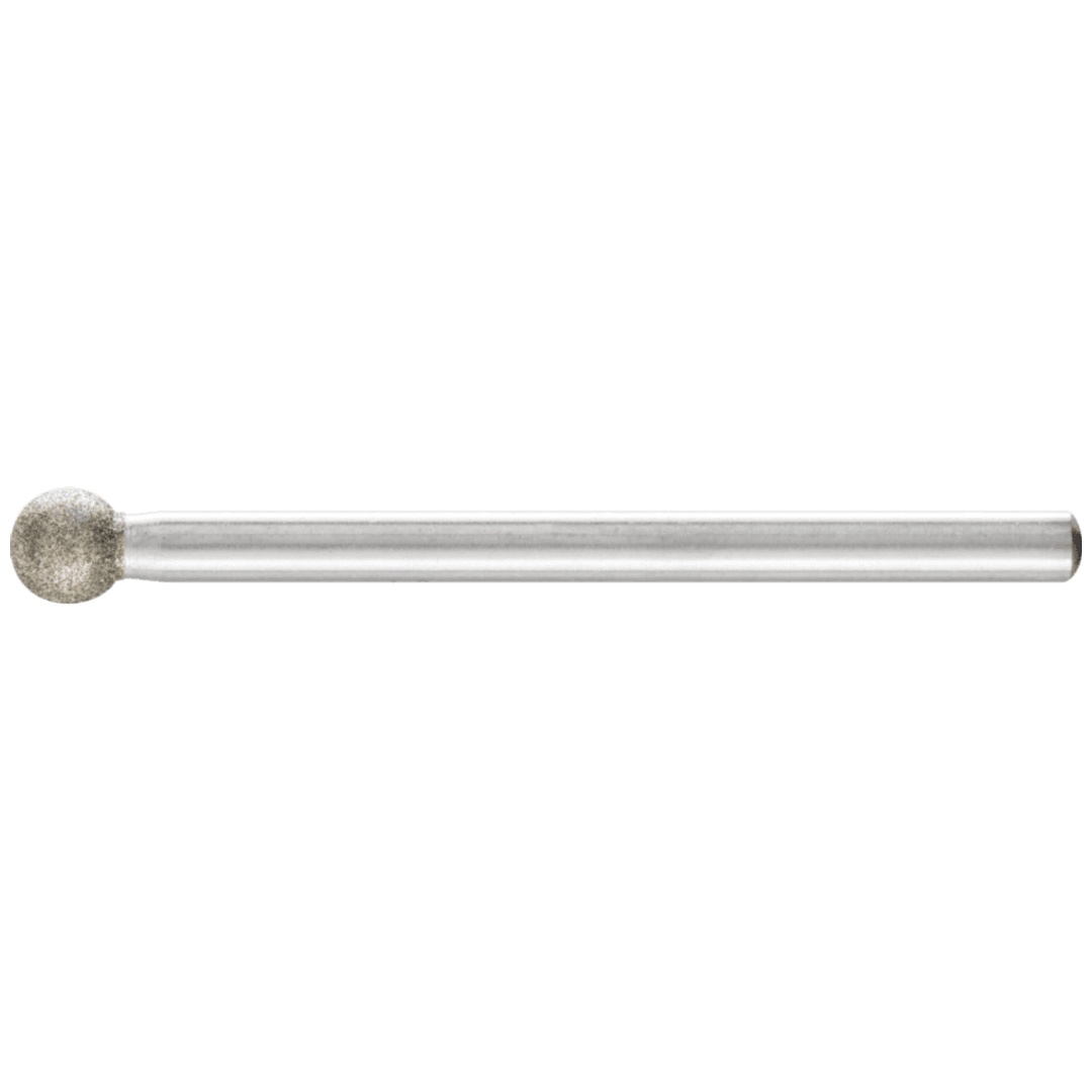 PFERD TOOLS Diamant-Schleifstift Kugel Ø5,0mm Schaft-Ø3 mm D91 (fein) zum Gravieren und Entgraten