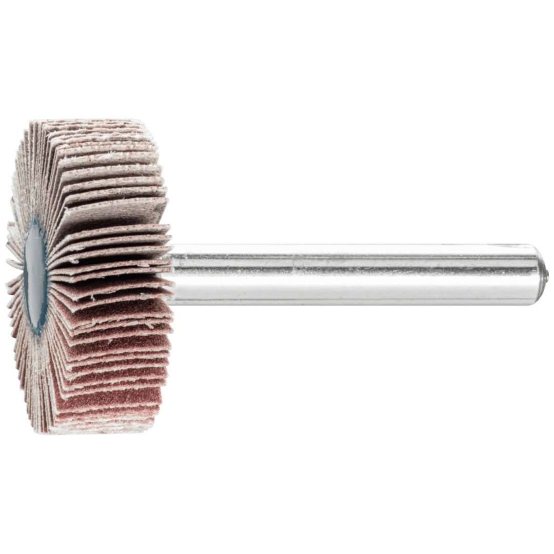 PFERD TOOLS Korund Fächerschleifer F Ø 30x10mm Schaft-Ø 6 mm A400 für Feinschliff und Finish