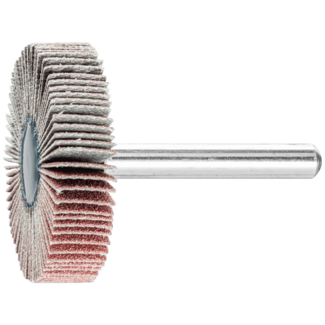 PFERD TOOLS Korund Fächerschleifer F Ø 40x10mm Schaft-Ø 6 mm A120 für Feinschliff und Finish