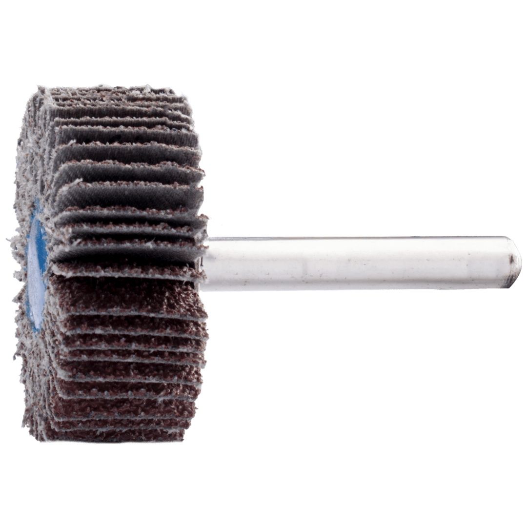 PFERD TOOLS Korund Fächerschleifer F Ø 40x15mm Schaft-Ø 6 mm A40 für Feinschliff und Finish