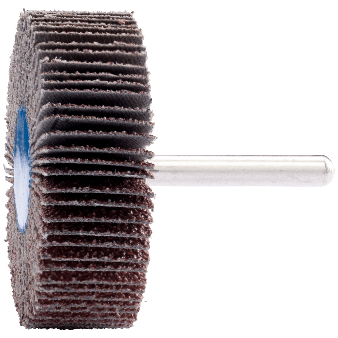 PFERD TOOLS Korund Fächerschleifer F Ø 60x20mm Schaft-Ø 6 mm A40 für Feinschliff und Finish