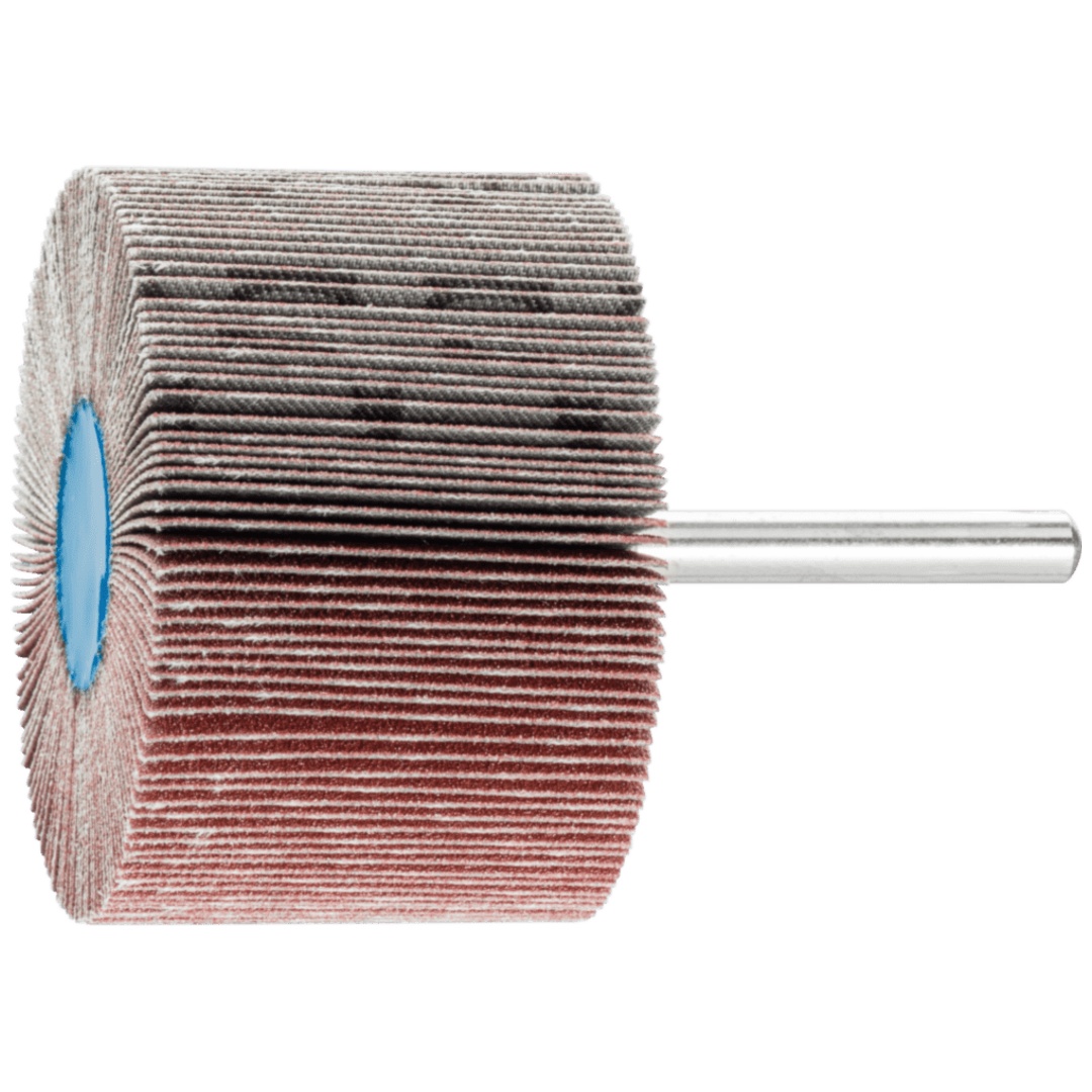 PFERD TOOLS Korund Fächerschleifer F Ø 60x40mm Schaft-Ø 6 mm A150 für Feinschliff und Finish
