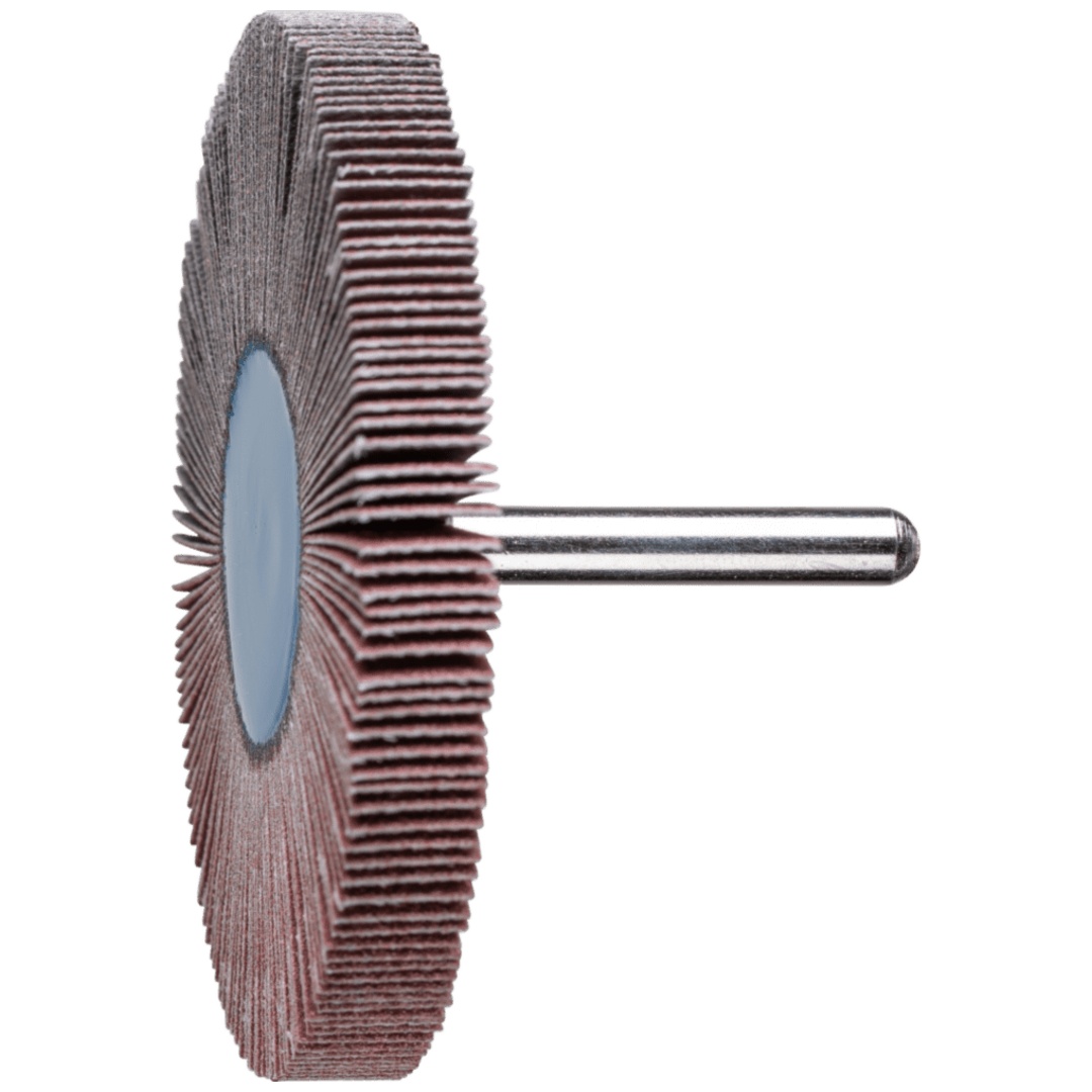 PFERD TOOLS Korund Fächerschleifer F Ø 80x10mm Schaft-Ø 6 mm A120 für Feinschliff und Finish