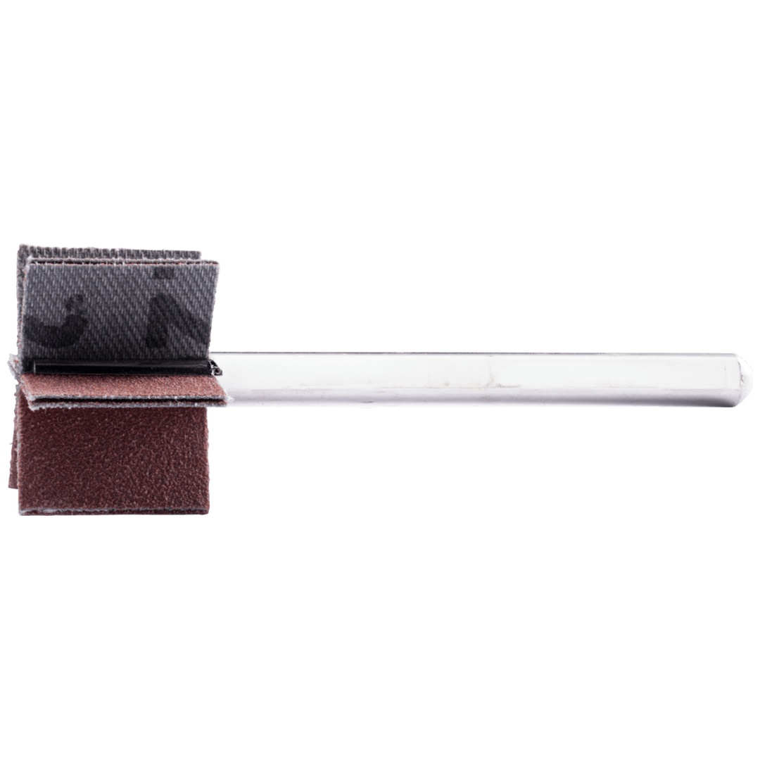 PFERD TOOLS Korund Fächerschleifer F Ø 30x20mm Schaft-Ø 6 mm Länge 60 mm Lamellen 6x2 Lamellen A120 für Feinschliff und Finish