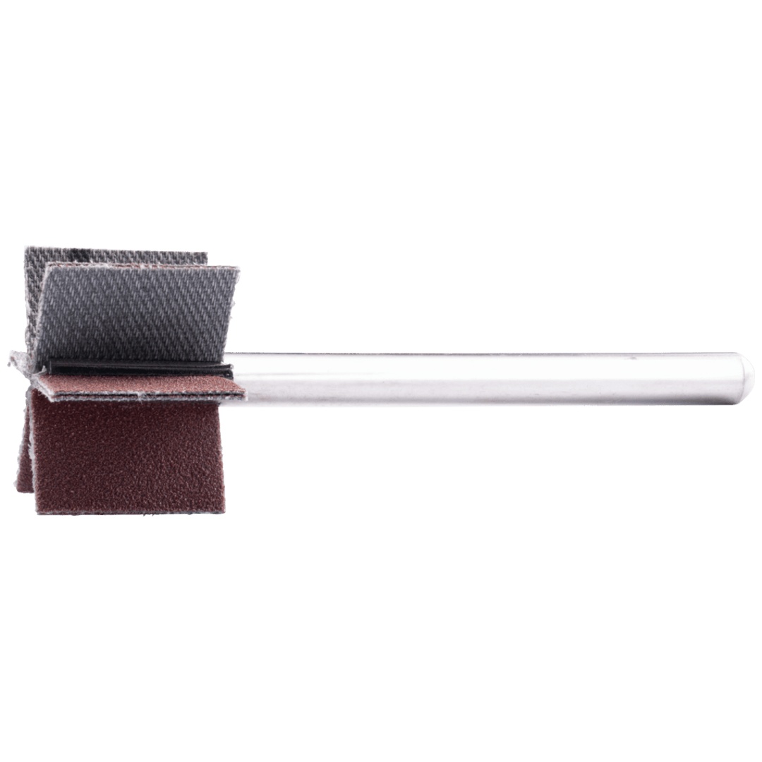 PFERD TOOLS Korund Fächerschleifer F Ø 30x20mm Schaft-Ø 6 mm Länge 60 mm Lamellen 6x2 Lamellen A150 für Feinschliff und Finish
