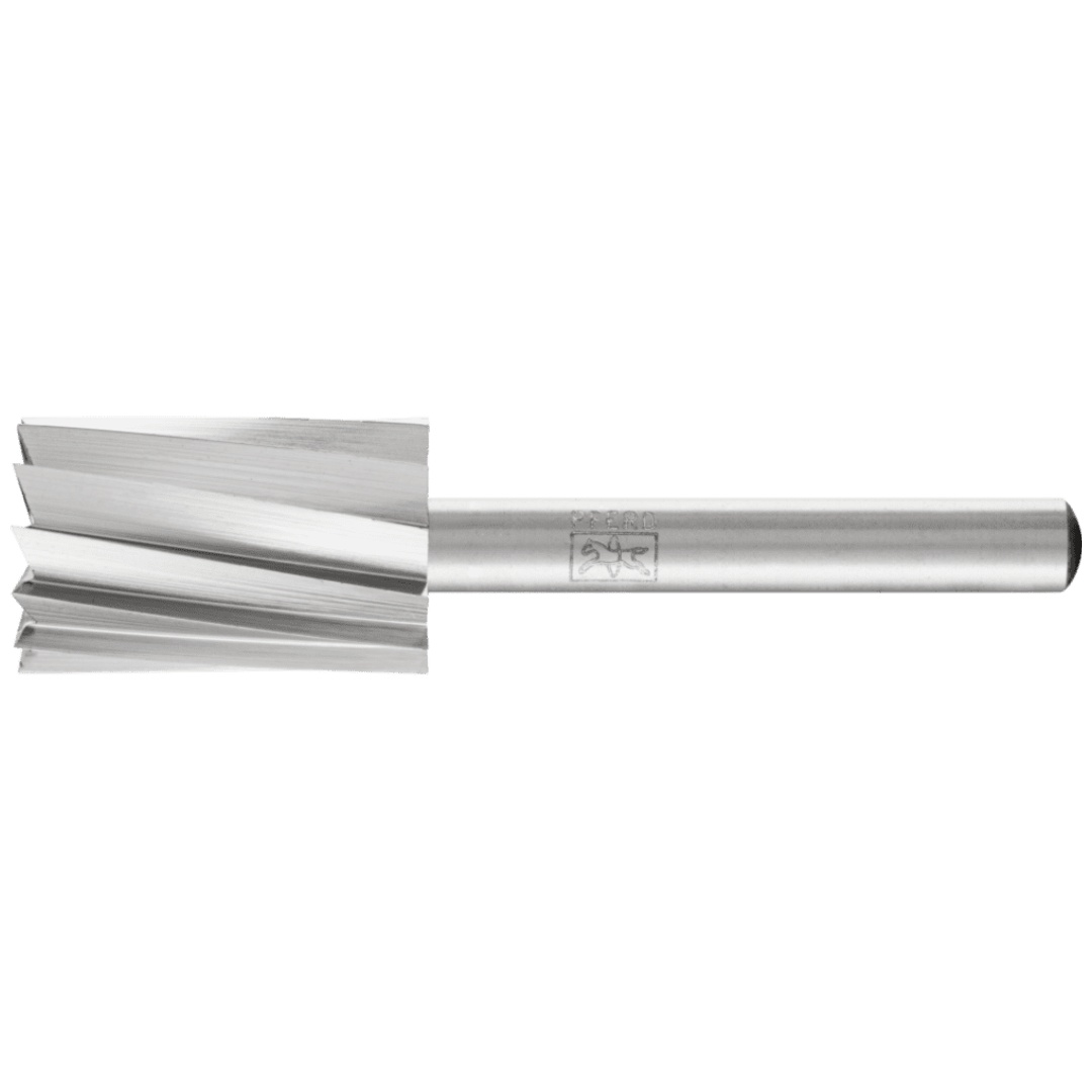 PFERD TOOLS HSS Frässtift ALU Zylinderform mit Stirnverzahnung A-ST Ø 16x25 mm Schaft-Ø 6 mm Alu/NE