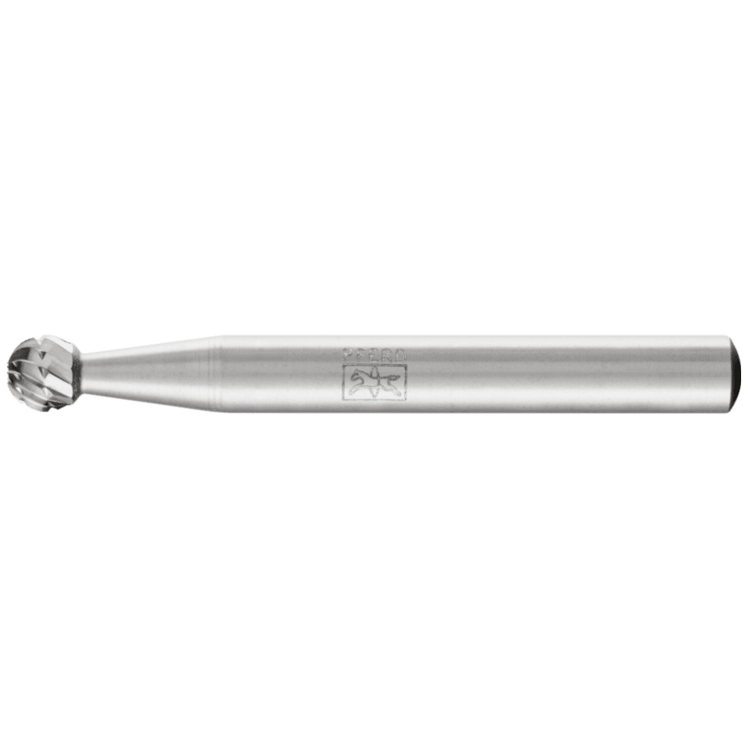PFERD TOOLS HSS Frässtift Kugelform F Ø 06x05 mm Schaft-Ø 6 mm Z 3 universal mittel fein Spanbrecher