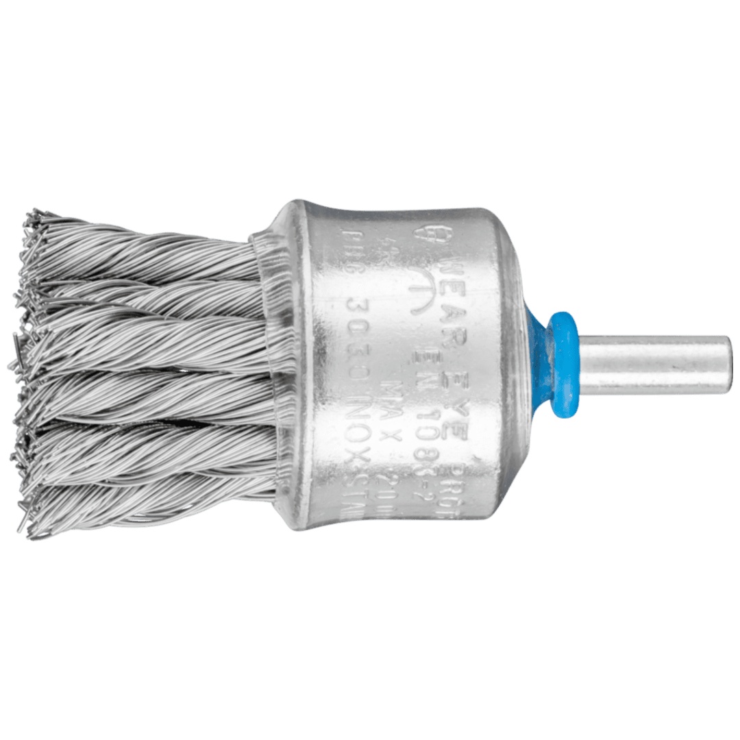 PFERD TOOLS POS Pinselbürste mit Kunststoffschutz gezopft PBG Ø30mm Schaft-Ø6 mm Edelstahl-Draht-Ø0,35