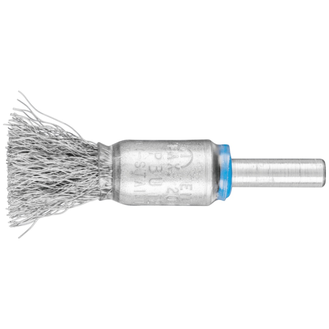 PFERD TOOLS Pinselbürste ungezopft PBU Ø13 mm Schaft-Ø6 mm Edelstahl-Draht-Ø0,20