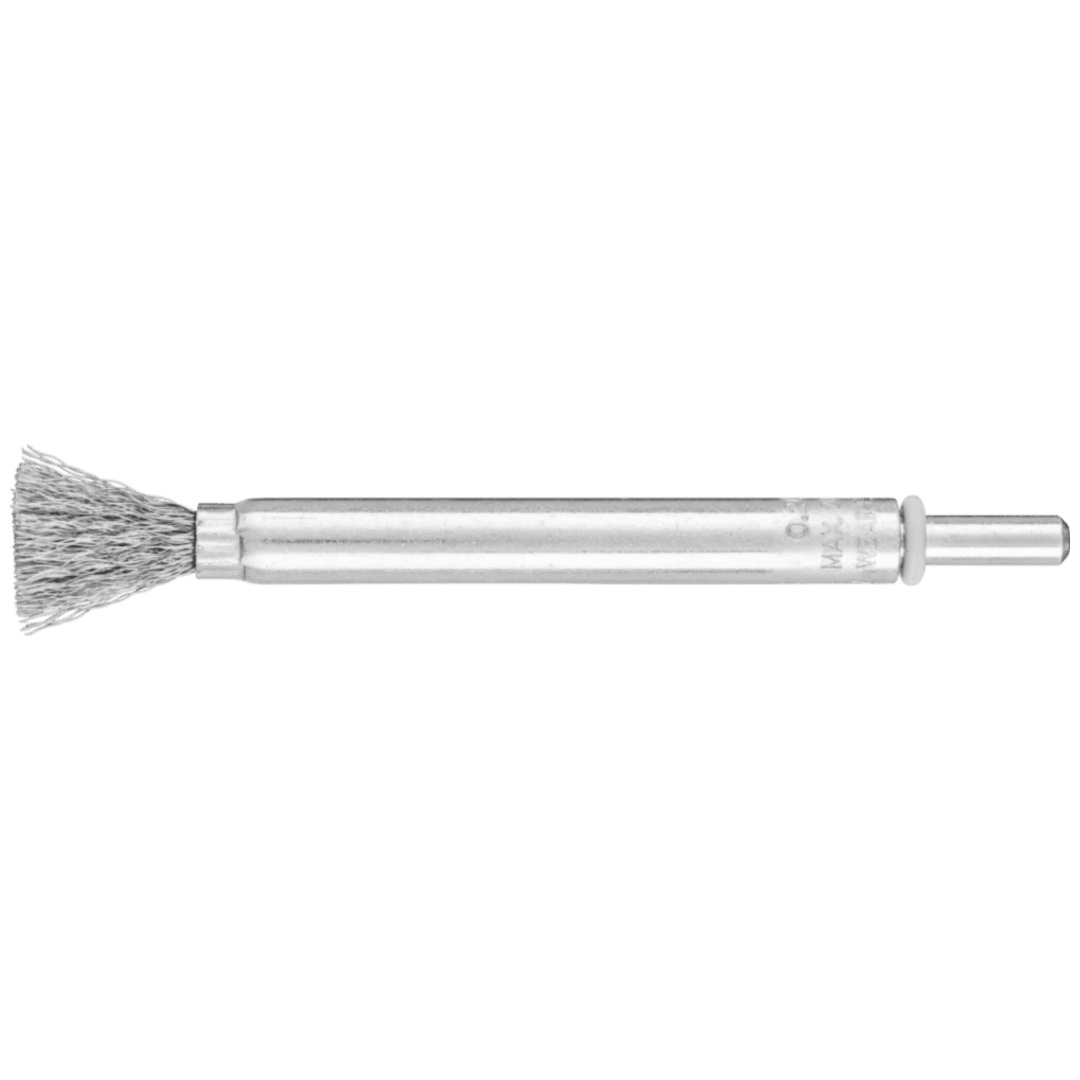 PFERD TOOLS lange Pinselbürste ungezopft PBUL Ø10mm Schaft-Ø6 mm Stahl-Draht-Ø0,20