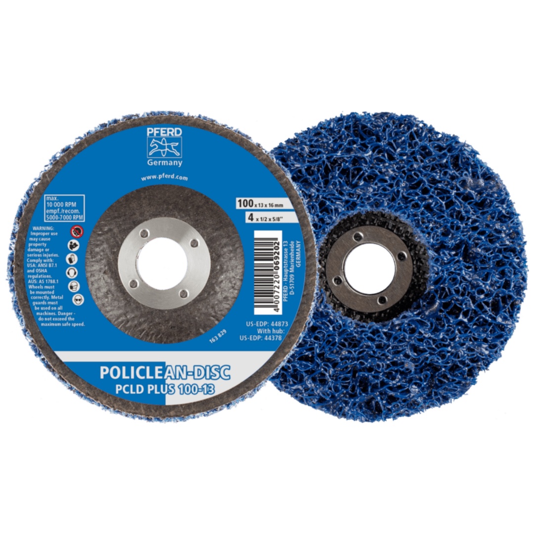 PFERD TOOLS POLICLEAN PLUS PCLD Reinigungsvlies Ø 100x13 mm Bohrung Ø 16 mm für grobe Reinigungsarbeiten