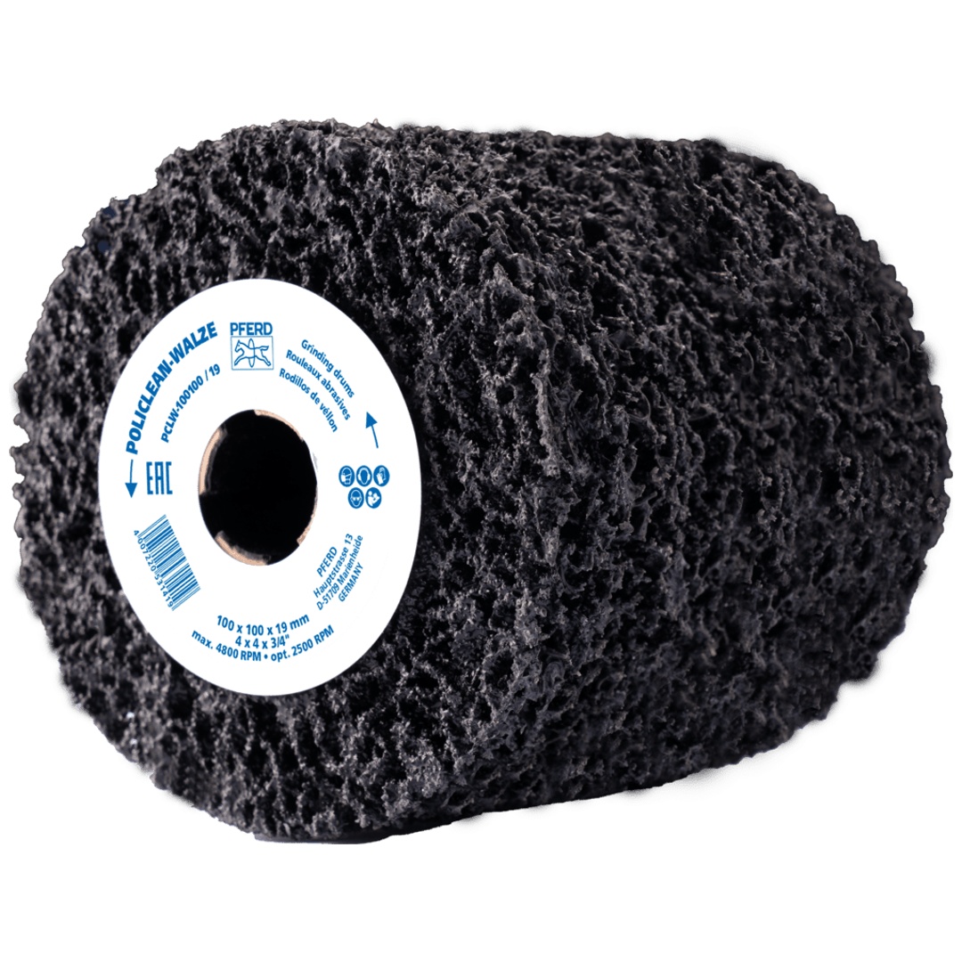 PFERD TOOLS POLICLEAN PCLS Vlies-Schleifwalze Ø 100x100 mm Bohrung Ø 19 mm für grobe Reinigungsarbeiten